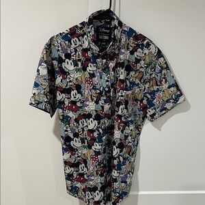 RSVLTS Disney Character Collage Button Down Shirt - Multicolor